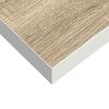 vidaXL Floating Wall Shelves 2 pcs Oak and White 120x23.5x3.8 cm MDF