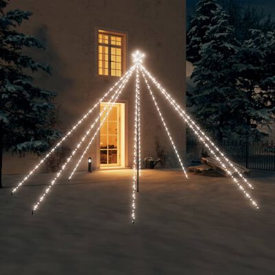 vidaXL Christmas Tree Lights Indoor Outdoor 576 LEDs Cold White 3.6 m