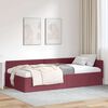vidaXL Corner Bed Frame with Headboard Wine Red 100 cm x 200 cm Velvet