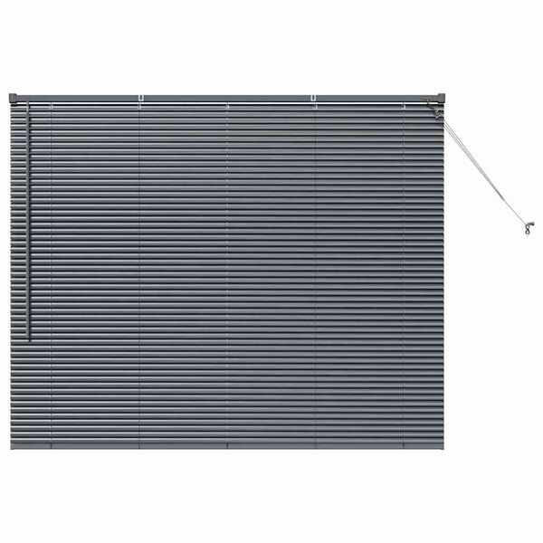 vidaXL Window Blind with Curtains Manual Dark grey Aluminium