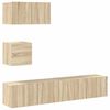 vidaXL 4 Piece TV Cabinet Set Sonoma Oak Engineered Wood