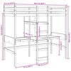 vidaXL Loft Bed Frame without Mattress 80x200cm Solid Wood Pine
