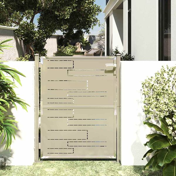 vidaXL Garden Gate 100x120 cm Stainless Steel
