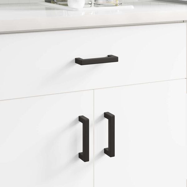 vidaXL Furniture Handle 12 pcs Black 110 x 12 x 36 mm Iron