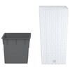 vidaXL Planter with Removable Inner White 11 / 26.5 L PP Rattan