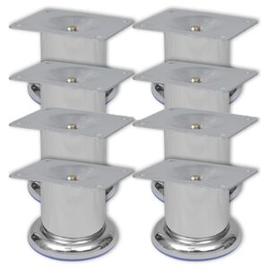 vidaXL Sofa Leg | Set of 8 | Chrome | Iron | Small | Durable | Sofa Legs