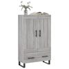 vidaXL Highboard Grey Sonoma 69.5x31x115 cm Engineered Wood