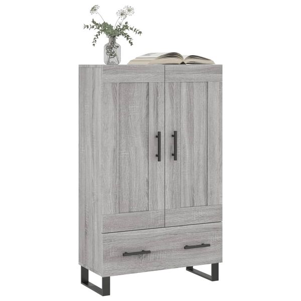 vidaXL Highboard Grey Sonoma 69.5x31x115 cm Engineered Wood