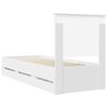 vidaXL Bed Frame with Drawer White 75 x 190 cm Engineer Wood