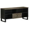 vidaXL TV Cabinet Black 100x33x46 cm Solid Wood Mango