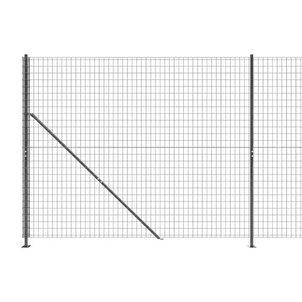 vidaXL Wire Mesh Fence with Flange Anthracite 2.2x10 m