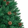vidaXL Slim Christmas Tree Green 210 cm PVC and Solid Pine wood