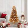 vidaXL Christmas Tree with 150 LEDs with Stand Gold 150 cm PET
