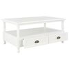 vidaXL Coffee Table White 100x50x45.5 cm Solid Wood Paulownia