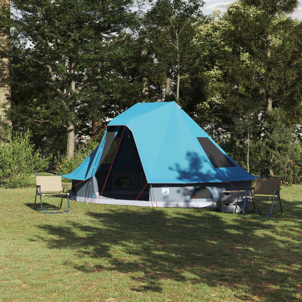 vidaXL Family Tent Tipi Blue 6-Person Waterproof