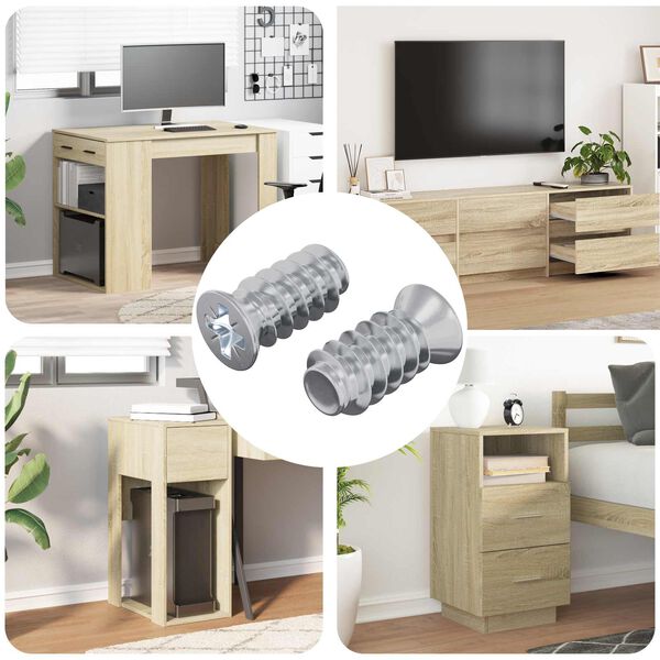 vidaXL Screw 2 pcs Silver M6 x 12 mm Iron