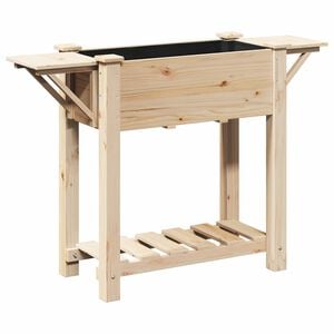 vidaXL Garden Planter Beige 111 x 37 x 76.5 cm Solid Fir Wood
