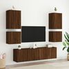 vidaXL TV Wall Cabinets 2 pcs Brown Oak 40.5x30x40 cm Engineered Wood