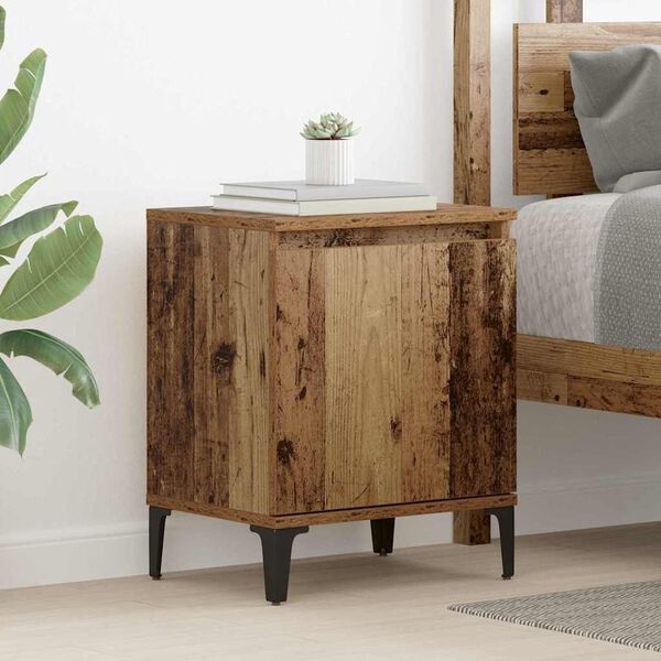 vidaXL Bedside Cabinet Old Wood 40 x 30 x 50 cm Engineered Wood