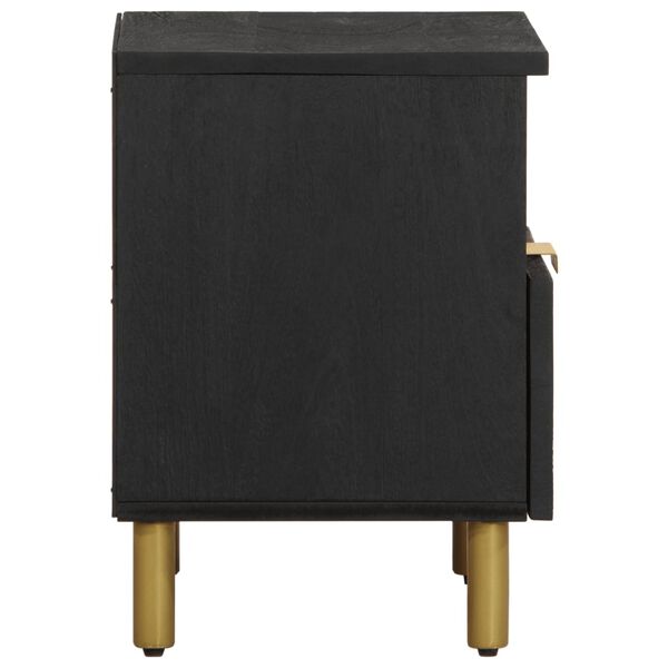 vidaXL Bedside Cabinet Black 40x33x46 cm Engineered Wood