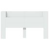 vidaXL Headboard Cabinet with LED White 180 x 16.5 x 103.5 cm
