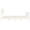 vidaXL Bed Frame without Mattress White Super King Size Solid Wood Pine