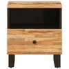 vidaXL Bed cabinet 2 pcs Brown 40 x 33 x 46 cm Solid Mango Wood