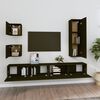 vidaXL 5 Piece TV Cabinet Set Black Engineered Wood