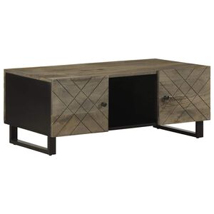 vidaXL Coffee Table Black 100x54x40 cm Solid Wood Mango