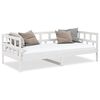vidaXL Day Bed without Mattress White Solid Wood Pine 90x200 cm