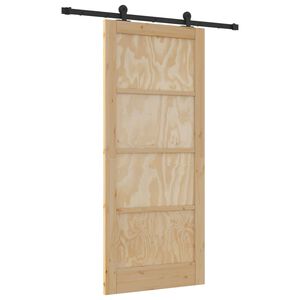 vidaXL Sliding Door ORKDAL Natural 86 x 198.5 cm Solid Pine Wood