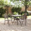 vidaXL Garden Table Set 5 pcs Bronze Cast Aluminium