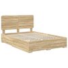 vidaXL Bed Frame with Drawer Sonoma Oak 140 x 200 cm Engineered Wood