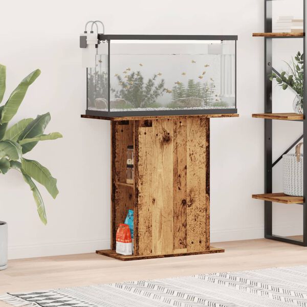 vidaXL Aquarium Stand Old Wood 36x75x72.5 cm Engineered Wood