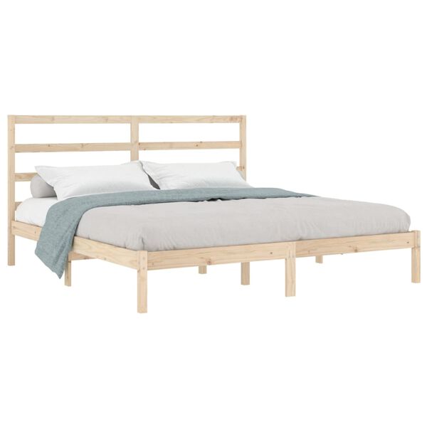 vidaXL Bed Frame without Mattress 200x200 cm Solid Wood Pine
