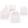 vidaXL 10 Piece Garden Lounge Set White Solid Wood Pine