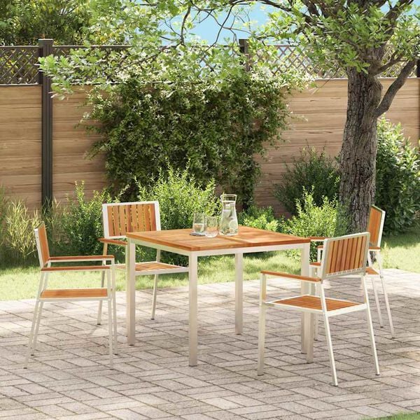 vidaXL Garden Chair 4 pcs Brown 56 x 54.5 x 87 cm Solid Teak Wood
