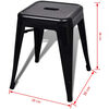 vidaXL Stacking Stools 2 pcs Black Metal