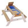 AXI Sand and Water Picnic Table Nick with Umbrella Brown and White
