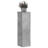 vidaXL Plant Stand 2pcs Concrete Grey 17x17x60 cm Engineered Wood