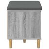 vidaXL Hall Bench with Cushion with Door Grey Sonoma 60 x 38 x 46 cm