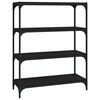 vidaXL Book Cabinet Black 80x33x100 cm Engineered Wood and Steel