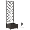 vidaXL Garden Planter Brown 40 x 40 x 126 cm PP