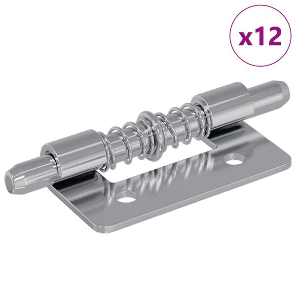 vidaXL Latch 12 pcs Silver 46 x 17 x 1.2 mm Steel