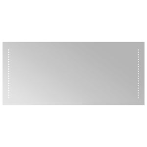 vidaXL LED Bathroom Mirror Transparent 90 x 40 cm Tempered Glass