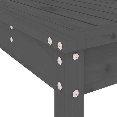 vidaXL 7 Piece Garden Bar Set Grey Solid Wood Pine
