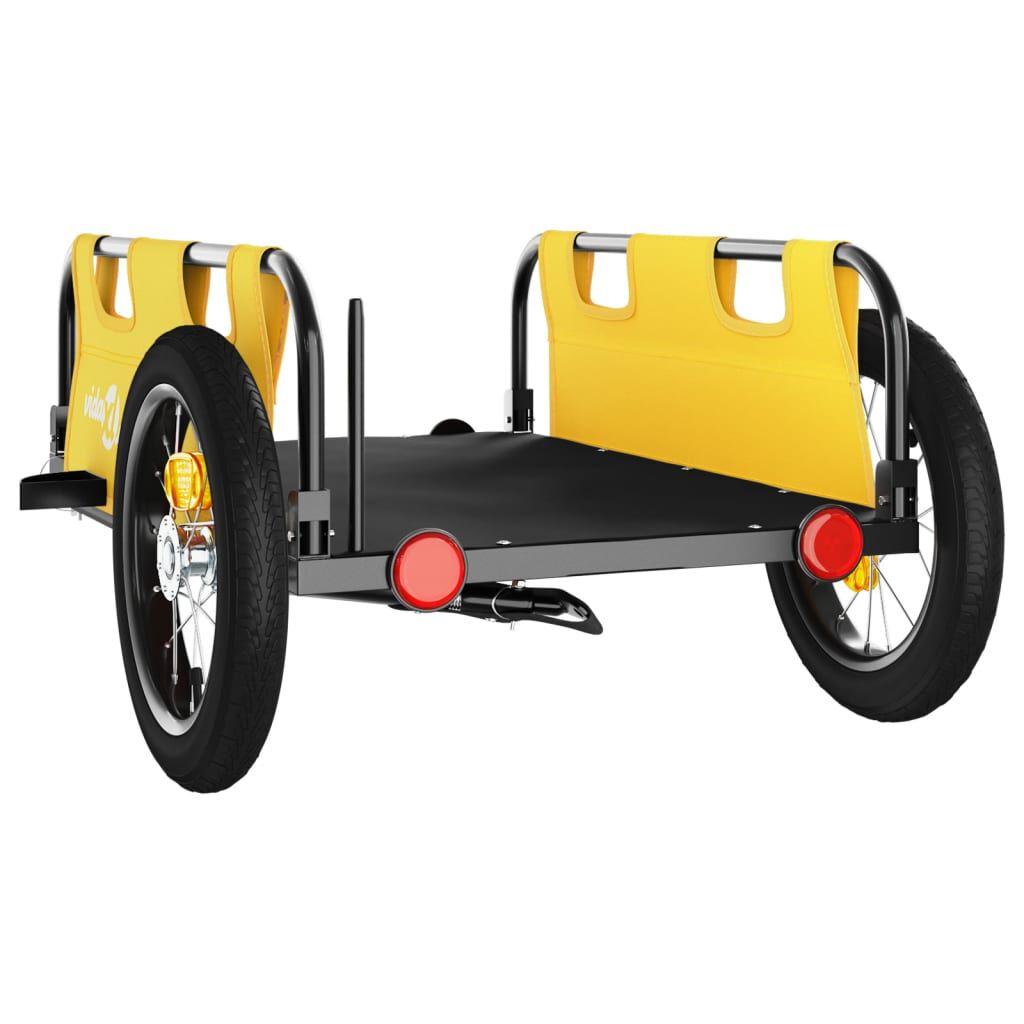 vidaXL Bike Trailer Yellow Oxford Fabric and Iron vidaXL