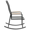 vidaXL Garden Rocking Chair Black 59x79.5x104 cm PVC Rattan