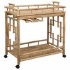 vidaXL Wine Trolley with Wheels Natural 85 x 50 x 93 cm Bamboo
