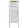vidaXL Bathroom Cabinet White 35 x 30 x 90 cm Solid Pine Wood